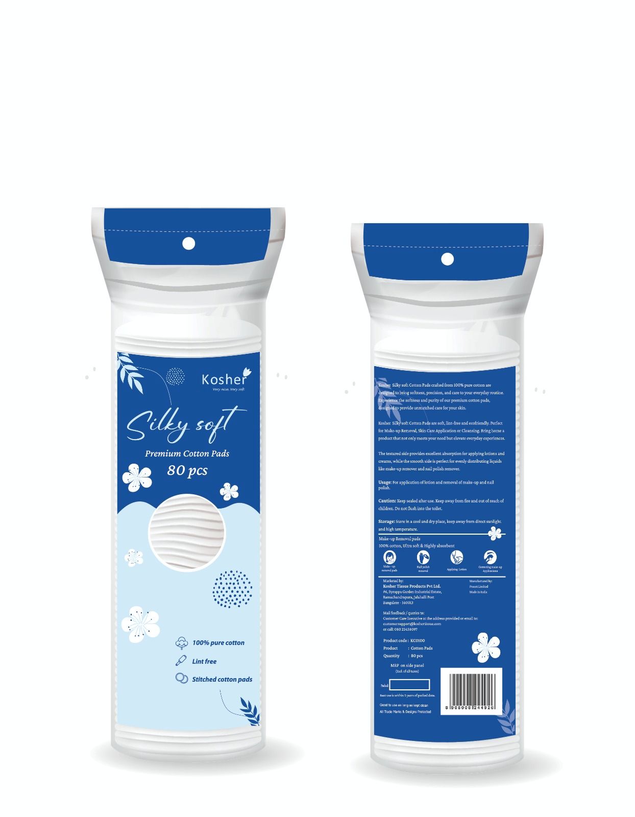 Kosher Silky Soft Cotton Pads